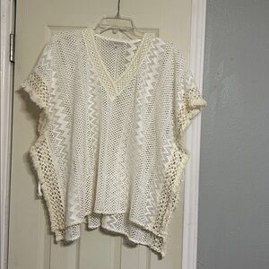 50% off sale🥂 Love Johnny Was crochet poncho top